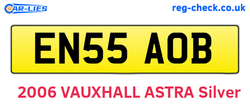 EN55AOB are the vehicle registration plates.