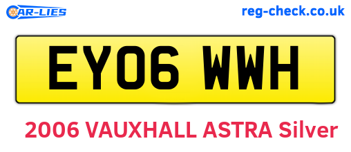 EY06WWH are the vehicle registration plates.