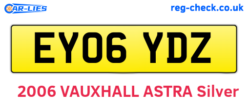 EY06YDZ are the vehicle registration plates.