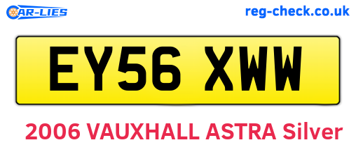 EY56XWW are the vehicle registration plates.