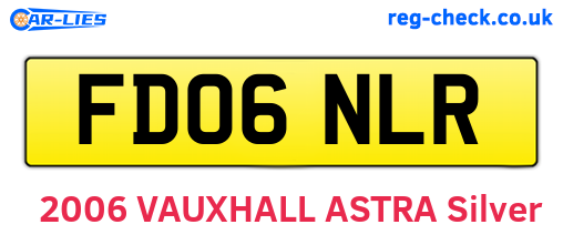 FD06NLR are the vehicle registration plates.