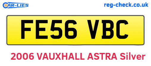 FE56VBC are the vehicle registration plates.