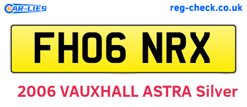 FH06NRX are the vehicle registration plates.