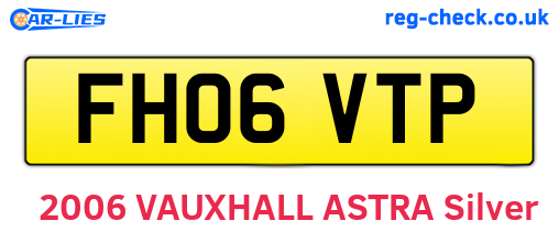 FH06VTP are the vehicle registration plates.