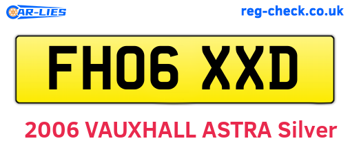 FH06XXD are the vehicle registration plates.