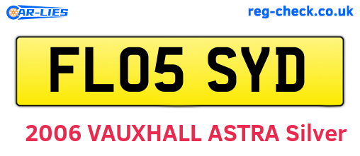 FL05SYD are the vehicle registration plates.