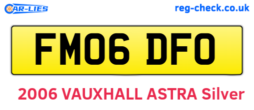 FM06DFO are the vehicle registration plates.