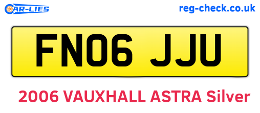 FN06JJU are the vehicle registration plates.