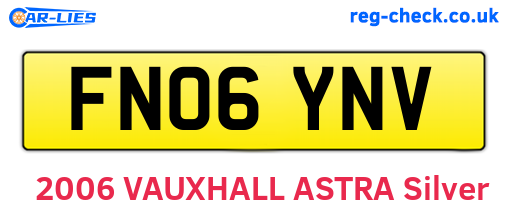 FN06YNV are the vehicle registration plates.