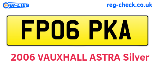 FP06PKA are the vehicle registration plates.
