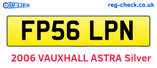 FP56LPN are the vehicle registration plates.