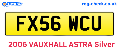 FX56WCU are the vehicle registration plates.