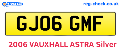 GJ06GMF are the vehicle registration plates.