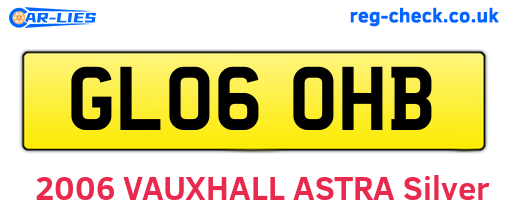 GL06OHB are the vehicle registration plates.