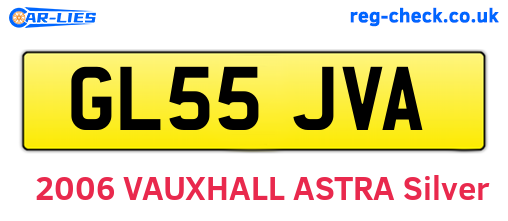 GL55JVA are the vehicle registration plates.