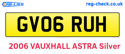 GV06RUH are the vehicle registration plates.