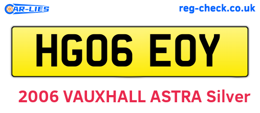 HG06EOY are the vehicle registration plates.