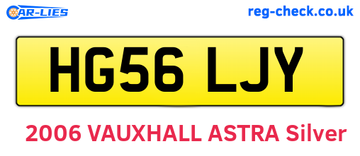 HG56LJY are the vehicle registration plates.