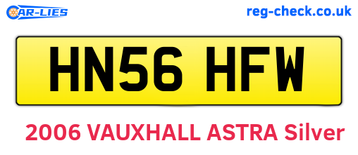 HN56HFW are the vehicle registration plates.
