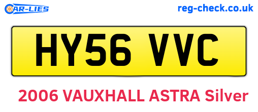 HY56VVC are the vehicle registration plates.
