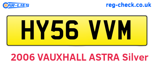 HY56VVM are the vehicle registration plates.