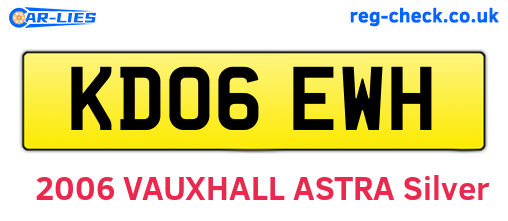 KD06EWH are the vehicle registration plates.
