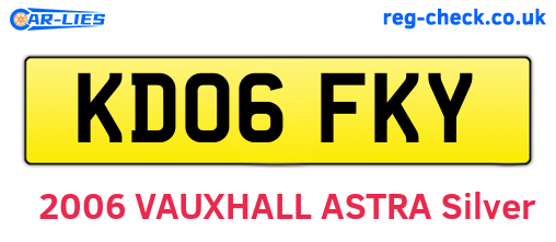KD06FKY are the vehicle registration plates.