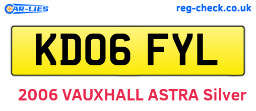 KD06FYL are the vehicle registration plates.
