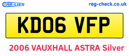 KD06VFP are the vehicle registration plates.