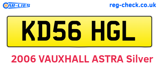 KD56HGL are the vehicle registration plates.