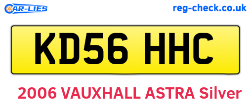 KD56HHC are the vehicle registration plates.