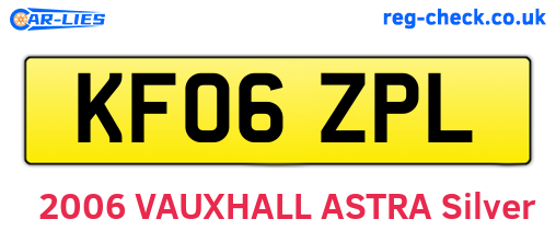 KF06ZPL are the vehicle registration plates.