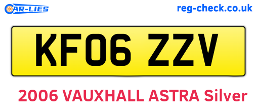 KF06ZZV are the vehicle registration plates.