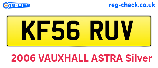 KF56RUV are the vehicle registration plates.