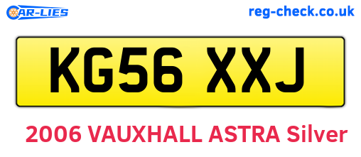 KG56XXJ are the vehicle registration plates.