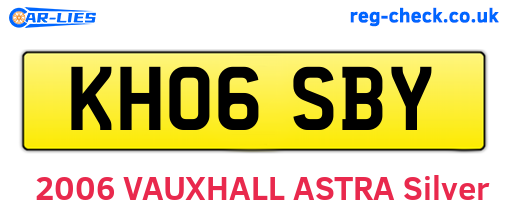 KH06SBY are the vehicle registration plates.