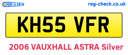 KH55VFR are the vehicle registration plates.