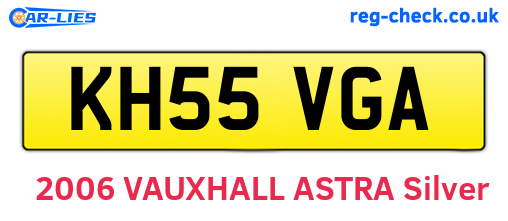 KH55VGA are the vehicle registration plates.
