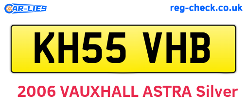 KH55VHB are the vehicle registration plates.