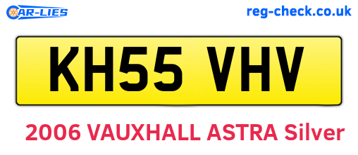 KH55VHV are the vehicle registration plates.