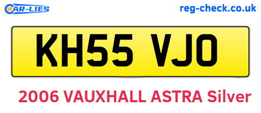 KH55VJO are the vehicle registration plates.