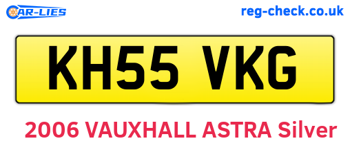 KH55VKG are the vehicle registration plates.