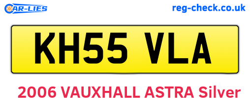 KH55VLA are the vehicle registration plates.