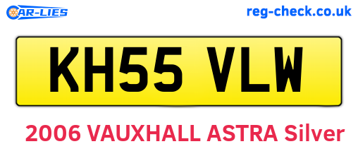 KH55VLW are the vehicle registration plates.