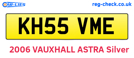 KH55VME are the vehicle registration plates.