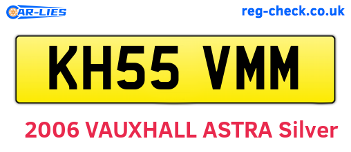 KH55VMM are the vehicle registration plates.