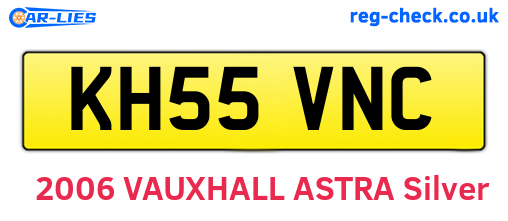 KH55VNC are the vehicle registration plates.