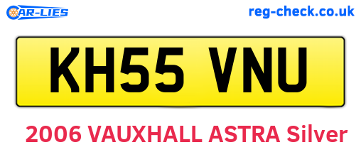 KH55VNU are the vehicle registration plates.