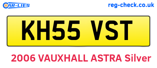 KH55VST are the vehicle registration plates.