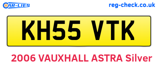 KH55VTK are the vehicle registration plates.